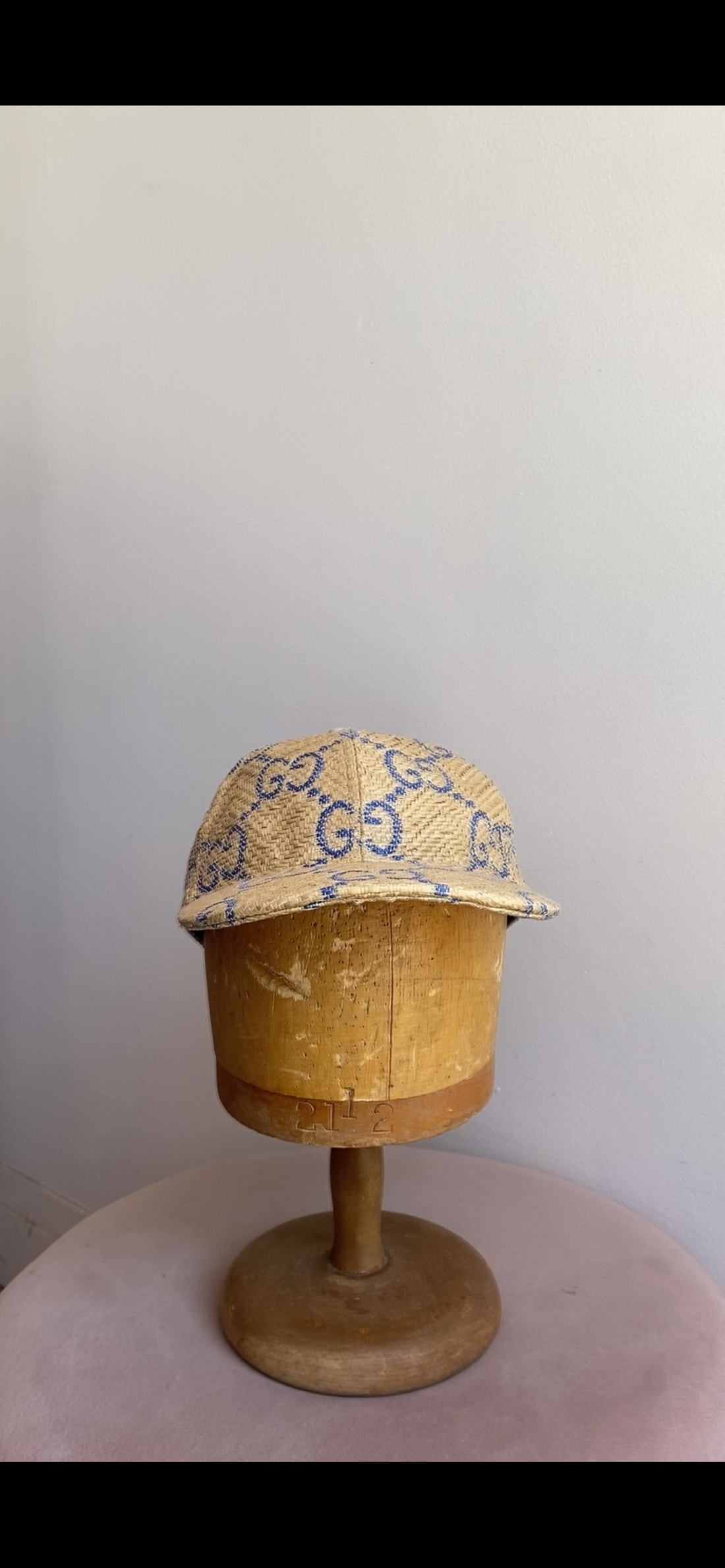 Gucci Raffia Monogram Hat