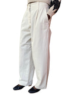 Brunello Cucinelli Ivory Loose Sartorial Straight Leg Denim - US 6