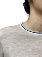 Brunello Cucinelli Beige Monili Embellished Wool & Cashmere Sweater - S