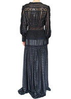 Martha Medeiros Black Embroidered Gown - BR 44 / US 10