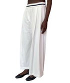 Brunello Cucinelli White French Cotton Terry Wide Leg Pants - S