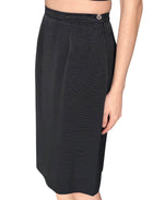 Celine Vintage Black Jewel Button Skirt Suit - 40 / US 4