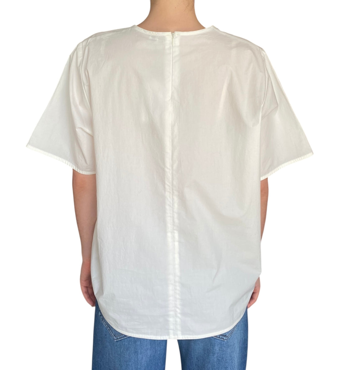 Toteme White Oversized Poplin Tee - 40