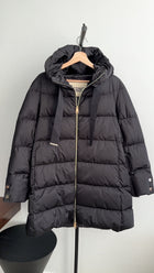 Herno Black Nylon Down Long Puffer Hooded Coat - IT44 / 6 / 8