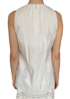 Brunello Cuccinelli White Sequin Embellished Sleeveless Top - US 4
