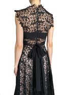 Giambattista Valli Black & Pink Lace Overlay Sleeveless Gown - IT 42 / US 6