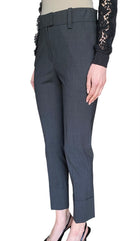 Brunello Cucinelli Grey Monili Trim Cuff Slim Trousers - IT 36 / US 4