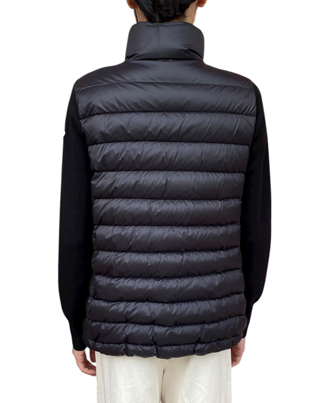 Moncler Black Tricot Padded Cardigan - M / US 6-8