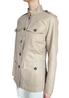 Loro Piana Beige “Ashley” Cotton Silk Twill Jacket - 42 / US 6