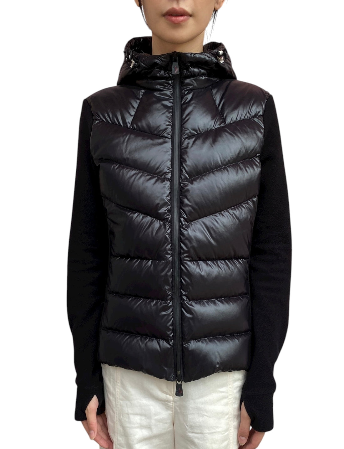 Moncler Black Maglia Padded Cardigan - L / US 8