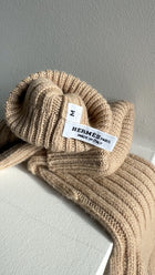 Hermes Beige Camel Wool Gloves - M
