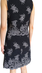 Giambattista Valli Black Floral Embroidered Boucle 2-Piece Tank & Skirt Set - IT 44 / US 6-8