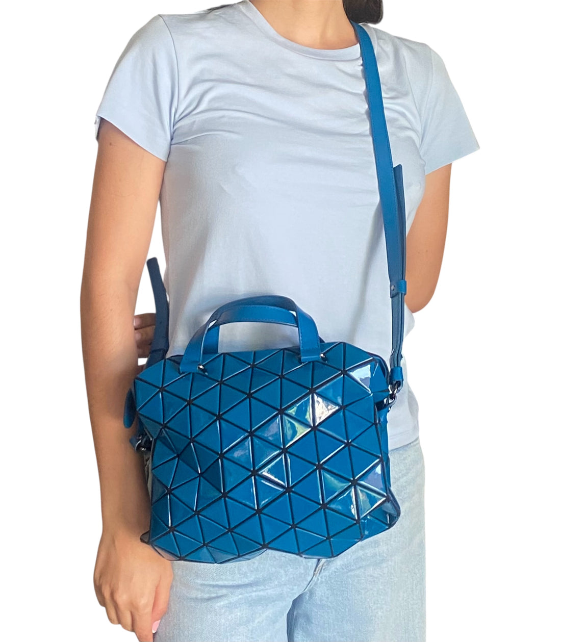 Issey Miyake Blue Bao Bao Crossbody Bag