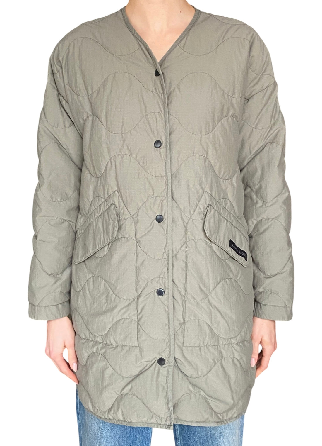 Canada Goose Army Green Elgin Quilted Reversible Down Coat - S