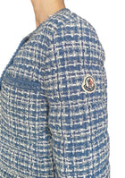 Moncler Blue Eliadi Quilted Tweed Down Jacket - 2 / M/ US 6