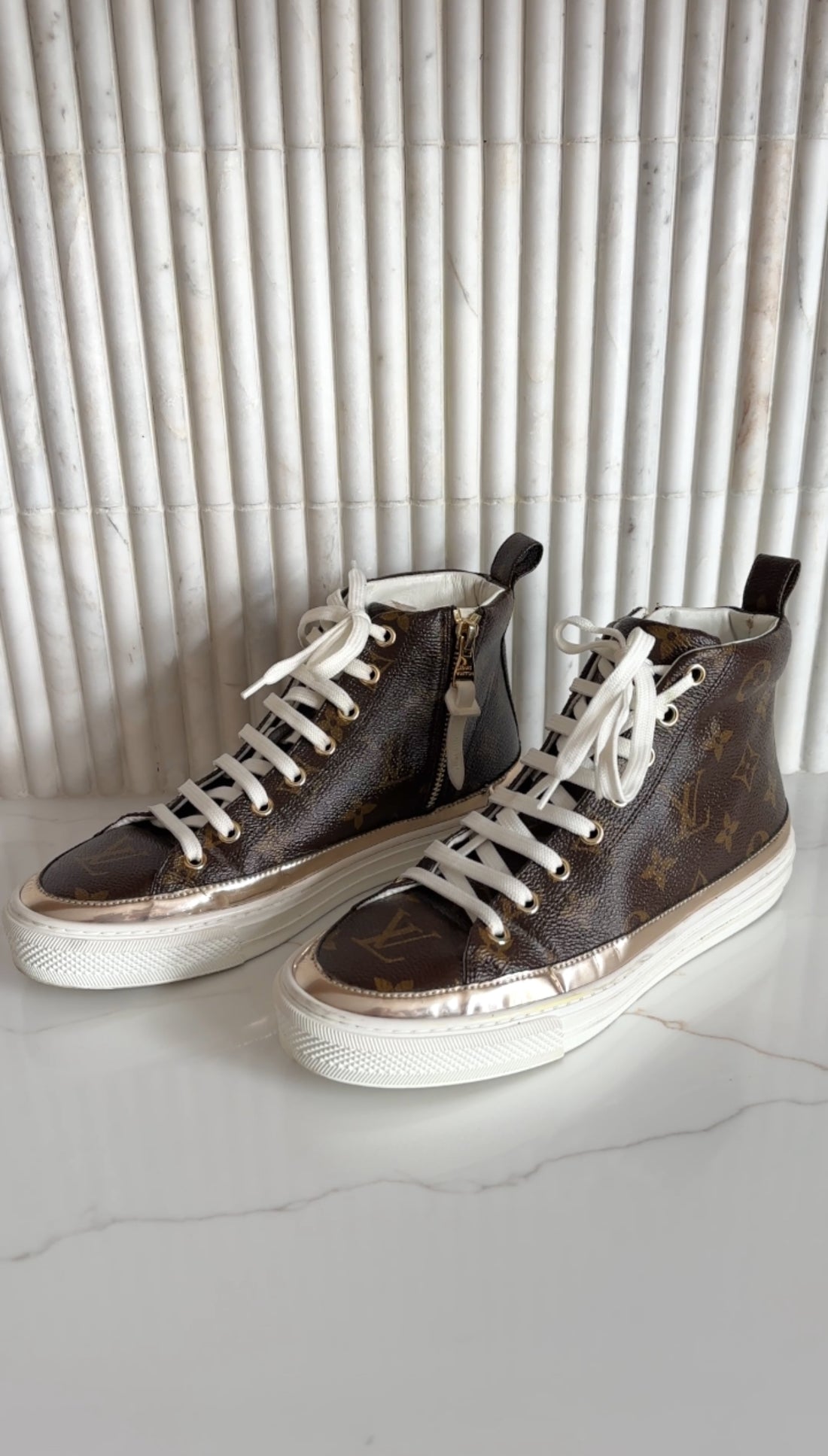 Louis Vuitton Monogram Canvas Stellar High Top Sneakers - 36
