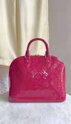 Louis Vuitton Pink Alma Vernis Rose Indien Hand Bag PM