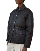 Prada Black Re-Nylon Button Down Padded Jacket - 38