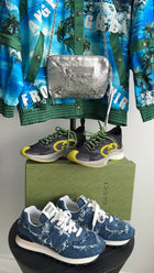 Gucci Black Yellow Green Run Sneakers - 37