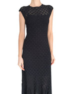 Lanvin Black Lace Effect Knit Gown - XS / US 2