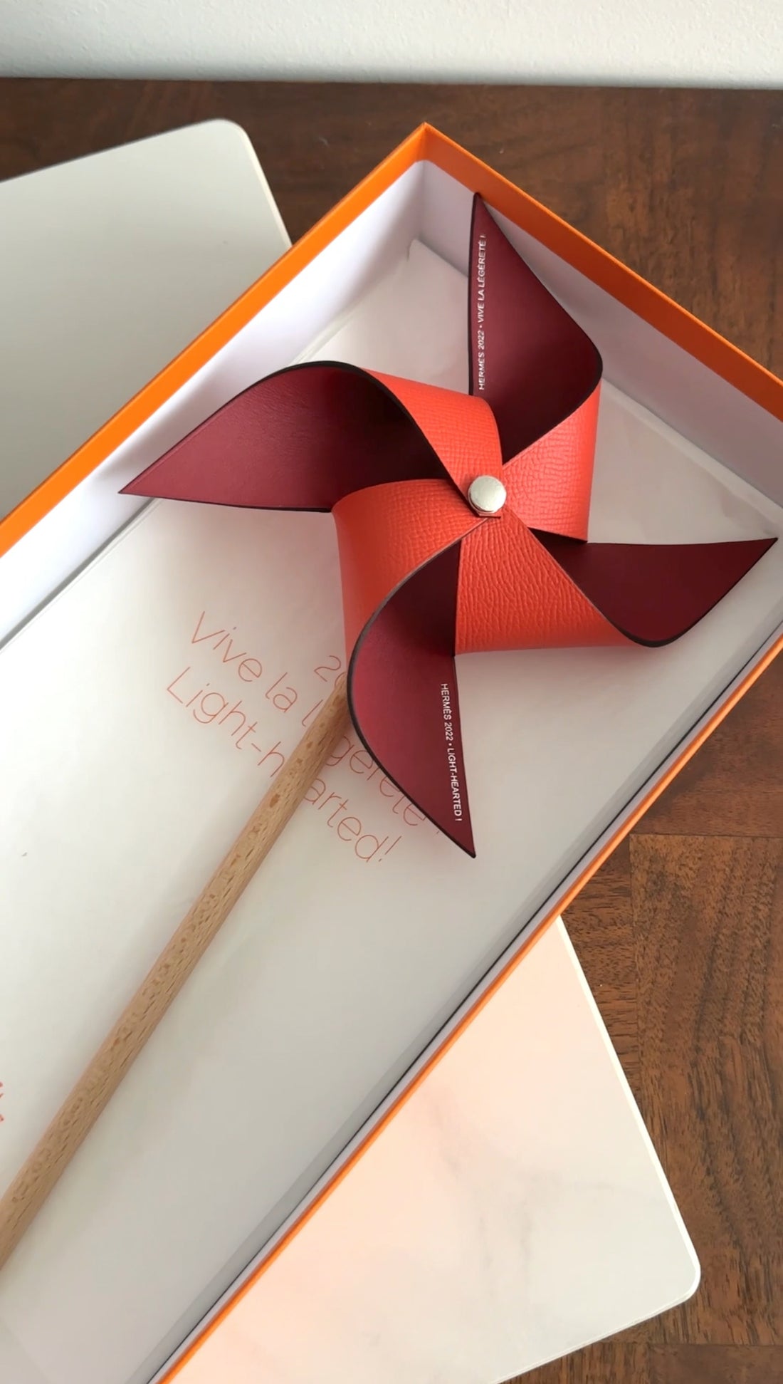 Hermes 2022 VIP Gift Red Pinwheel