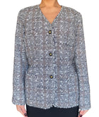 Chanel 1994 Grey Vintage Tweed Jacket - 42 / US 8