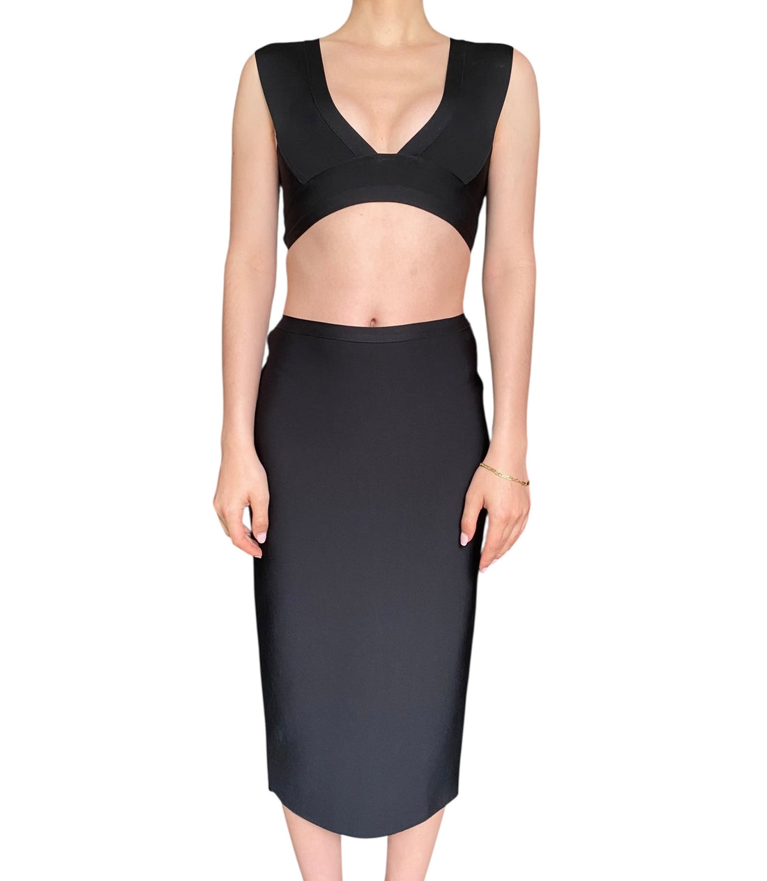 Herve Leger X Forever 21 Two Piece Skirt Top Set - M / US 4-6