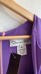 Oscar De La Renta Purple Belted Dress - 6