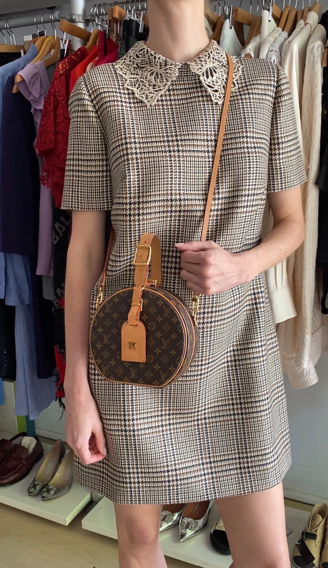 Louis Vuitton Brown Monogram Petite Boite Chapeau Box Bag