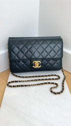 Chanel Midnight Navy Quilted Leather Small Crossing Times Flap Bag