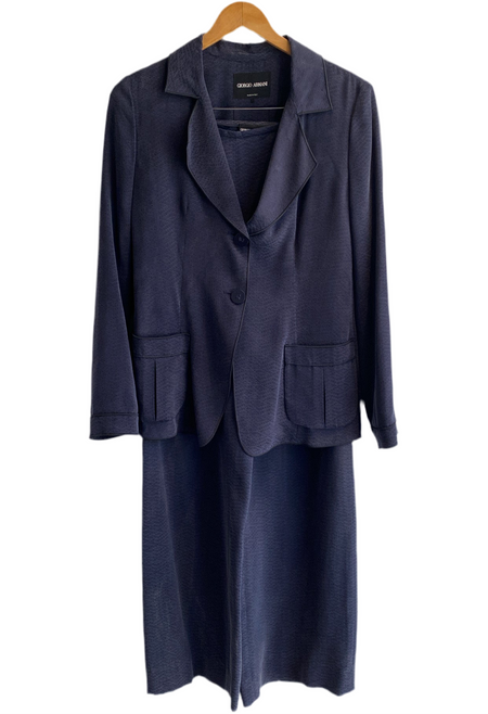 Giorgio Armani Washed Silk Pantsuit - 44/46
