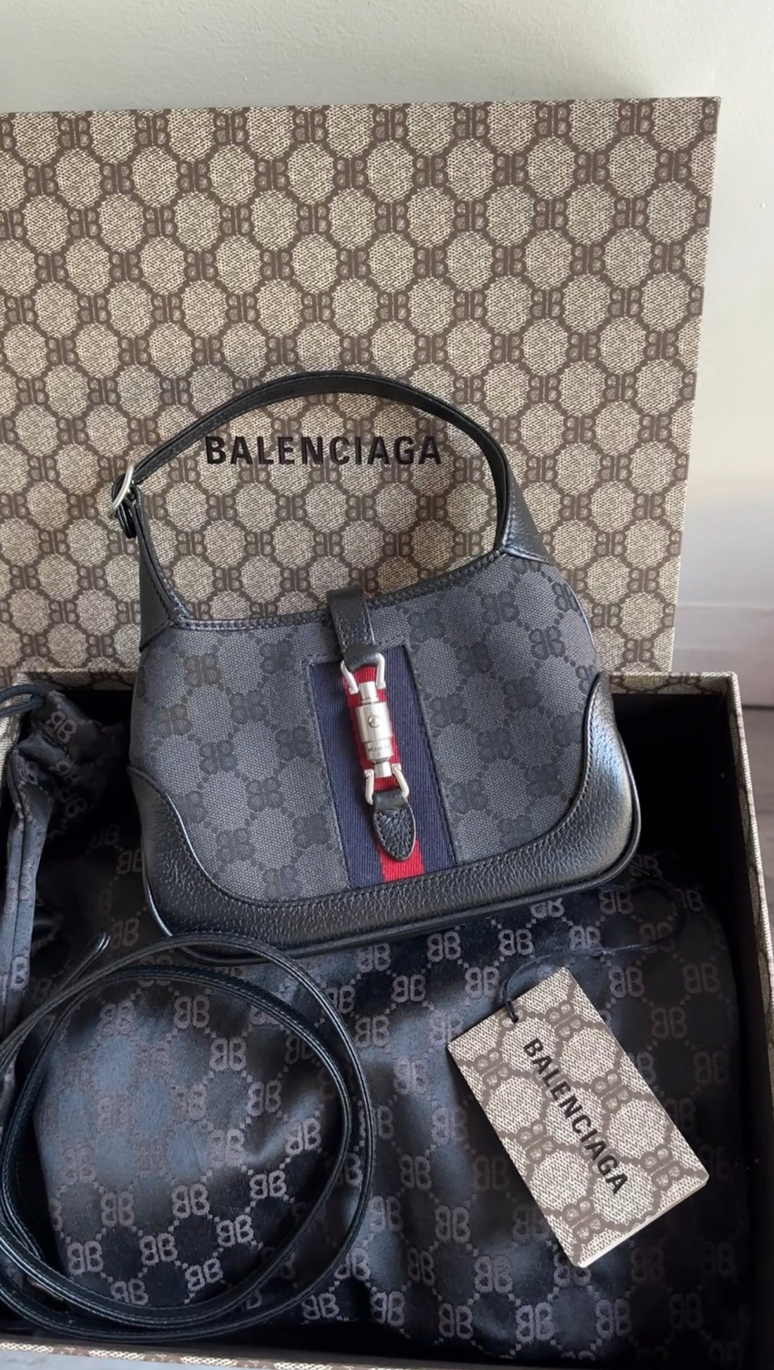 Balenciaga x Gucci Hacker Project Mini Jackie 1961 Bag