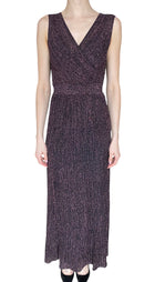 Missoni Purple Metallic Pleated Sleeveless Gown - 38 / US 4
