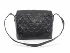 Chanel Black Vintage 1991 Quilted CC Turn Lock Flap Shoulder Bag