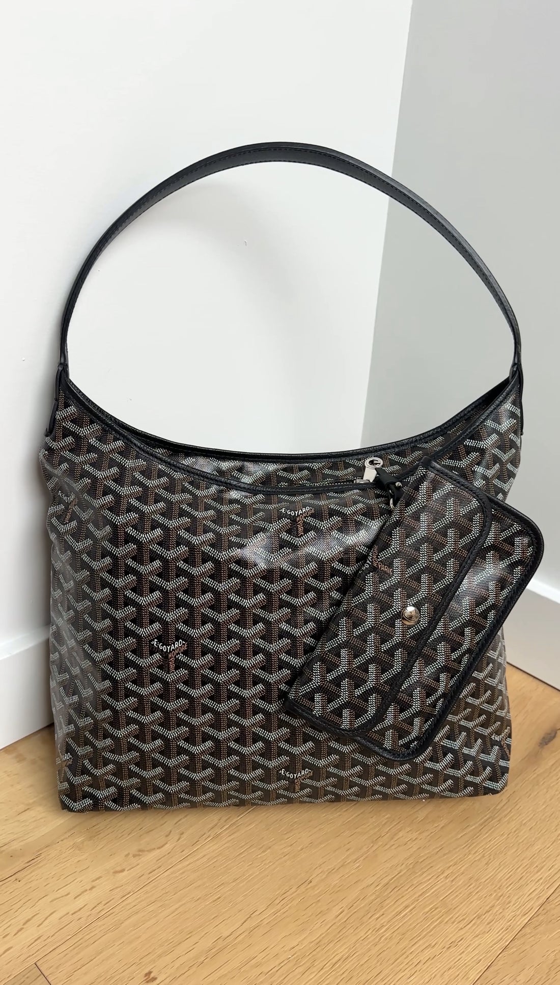 Goyard Black Goyardine Boheme Tote Bag
