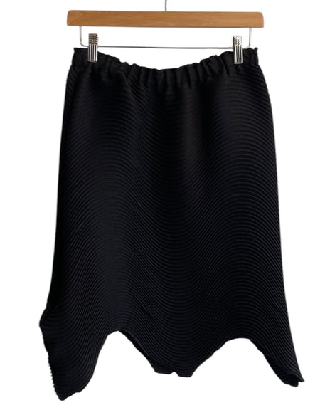 Issey Miyake Black Scallop Pleated Skirt - JP 2 (M/L)