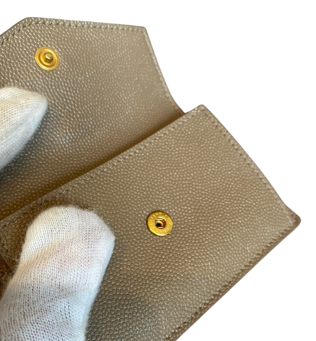 Saint Laurent Beige Uptown Cardholder