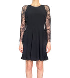 Giambattista Valli Black Lace Sleeve Dress - 44 / US 6