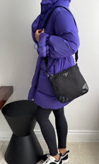 Chanel 19K Indigo / Cobalt Blue Puffer Coat with CC Belt - S / M