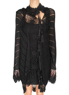 Alexander McQueen Black Floral Crochet Coverup Dress / Cardigan - US 4