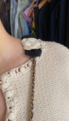 Chanel Black Leather Quilted CC Camelia Bow Crossbody Phone Holder