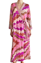 Emilio Pucci Pink Vintage 60’s Form Fit Printed Robe Dress - M / US 6