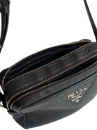 Prada Black Daino Leather Crossbody Camera Bag