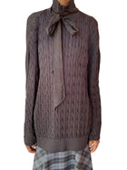 Balenciaga Black Combo Knit Scarf Sweater - 4