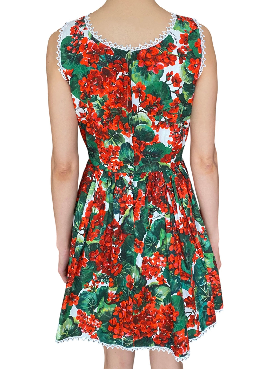 Dolce & Gabbana Red Portofino Floral Printed Mini Cocktail Dress - 44 / US 8