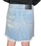 Givenchy Logo Printed Denim Mini Skirt - 38