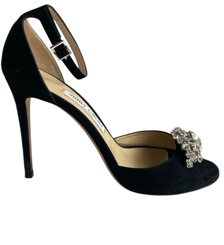 Jimmy Choo Crystal Peep Toe - 40.5