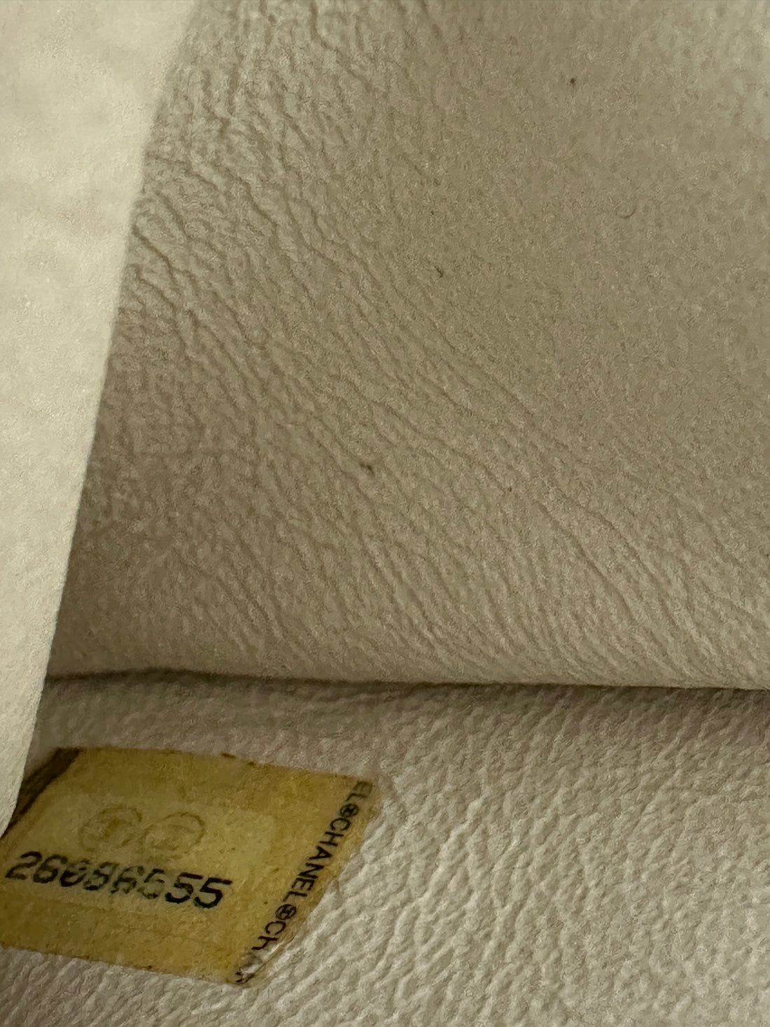 Chanel Ivory Chevron Stitch Compartment Medium Flap Bag