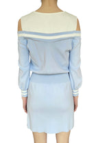 Chloé Baby Blue Off-Shoulder Mini Sweater Dress - 36 / US 2-4