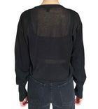 Louis Vuitton Black Cashmere Blend Circle Motif Knit Long Sleeve Top - S